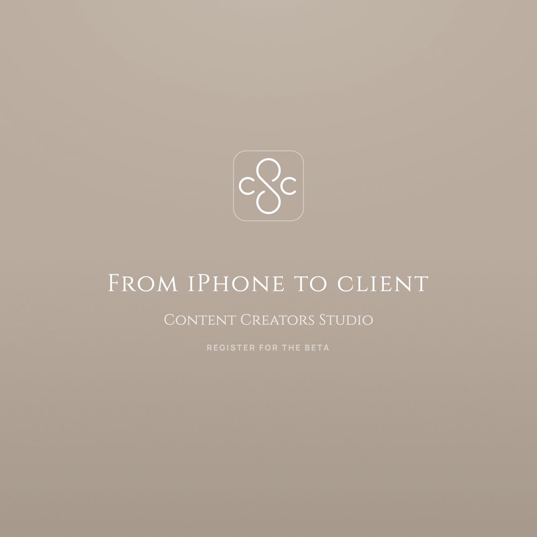 Phone to Client with everything inbetween. Content Creators Studio has been built to streamline a #weddingcontentcreators workflow. Stop the time consuming process on your mobile and use your Mac to get the job done! — posted 26 August 2026