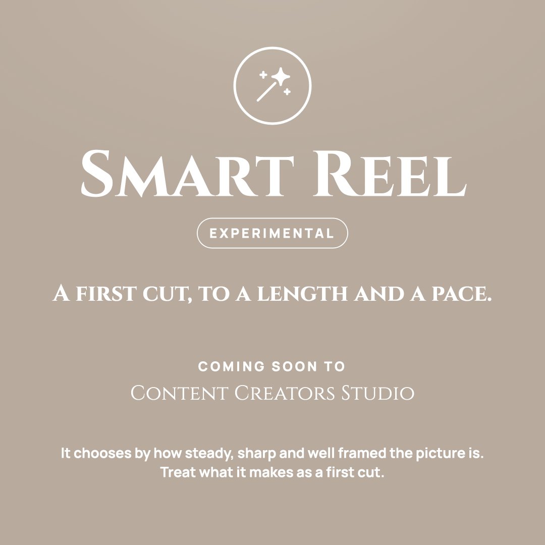 🔥We are super excited to shortly release our Smart Reel feature and cannot wait for you to give it a try! Take your wedding picks and craft a highlight reel in seconds and then ajust and perfect 👌 — posted 8 October 2026